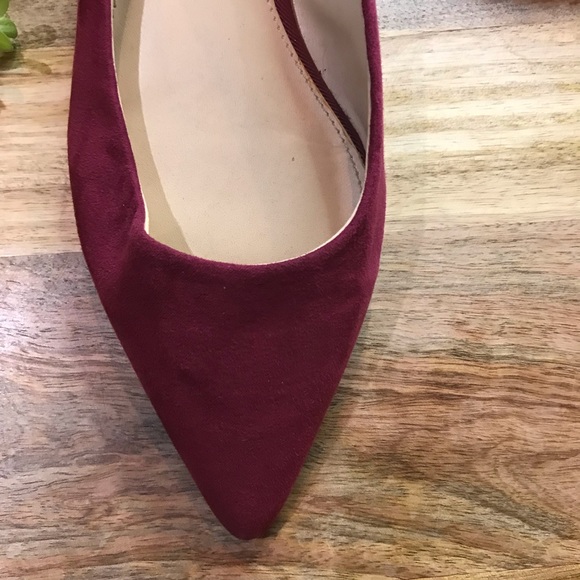 Circus by Sam Edelman Burgundy Suede Flat Shoes - Picture 3 of 6